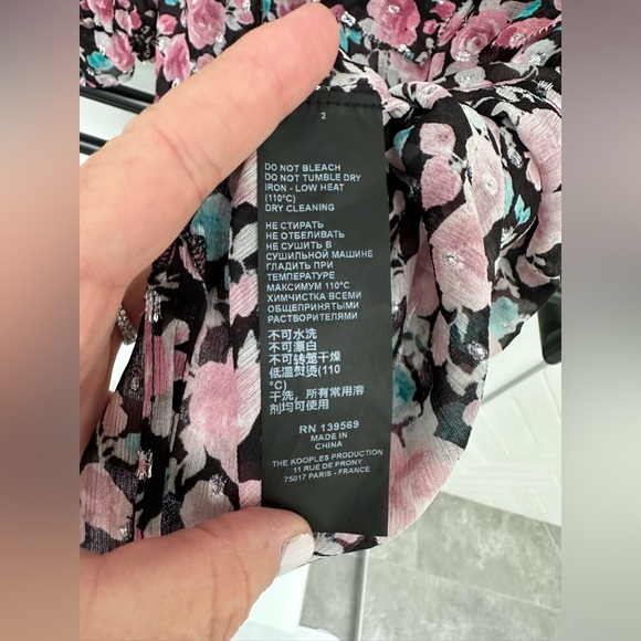 The Kooples floral print blouse size 2 - Picture 3 of 4